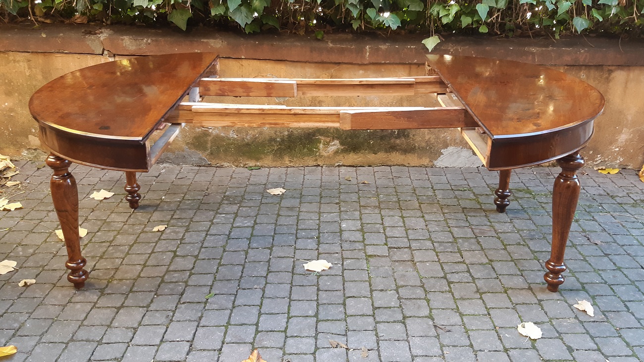 Tavolo ovale grande antico allungabile - immagine 5