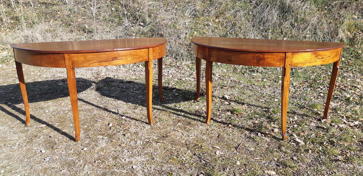 Coppia consolles mezzaluna antiche - immagine 5