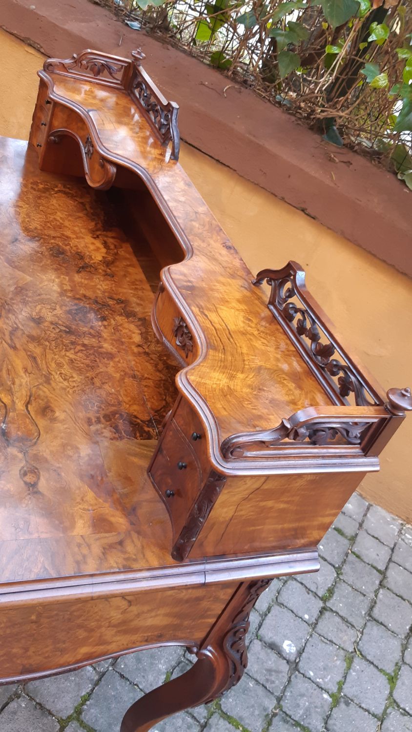 Scrivania scrittoio mosso antico - immagine 9
