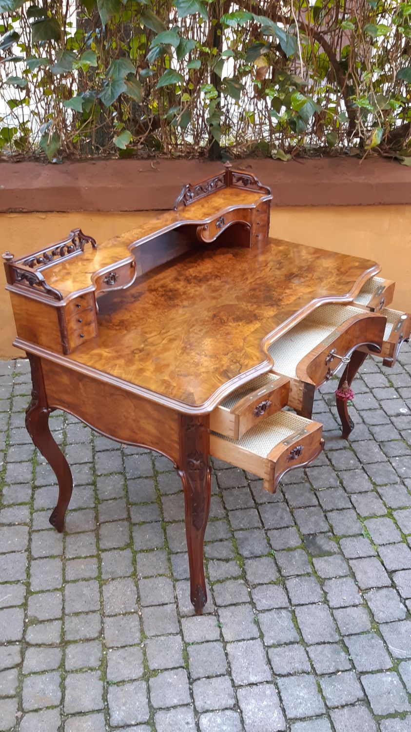Scrivania scrittoio mosso antico - immagine 13
