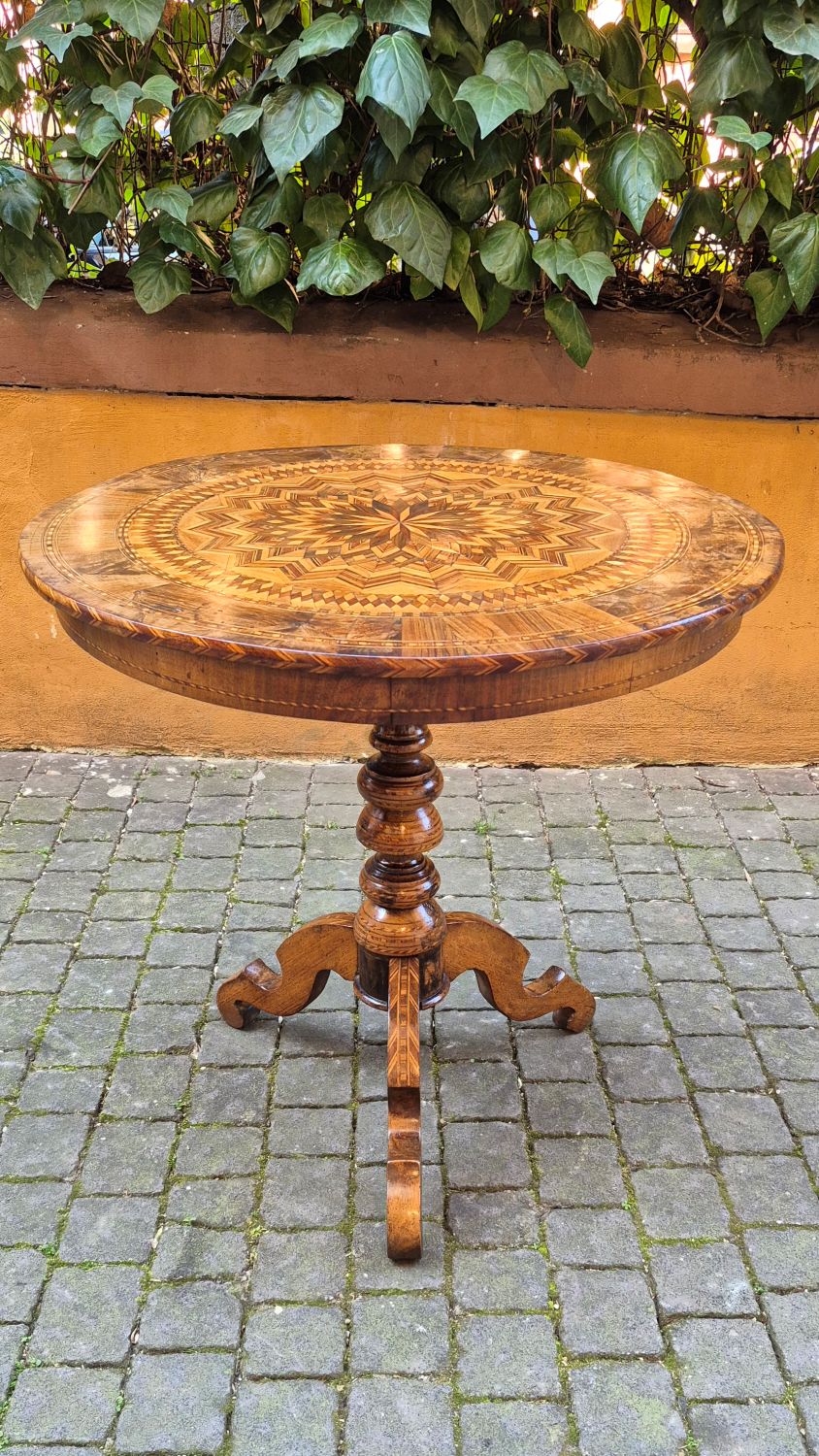 Tavolino tondo di Rolo antico - immagine 3