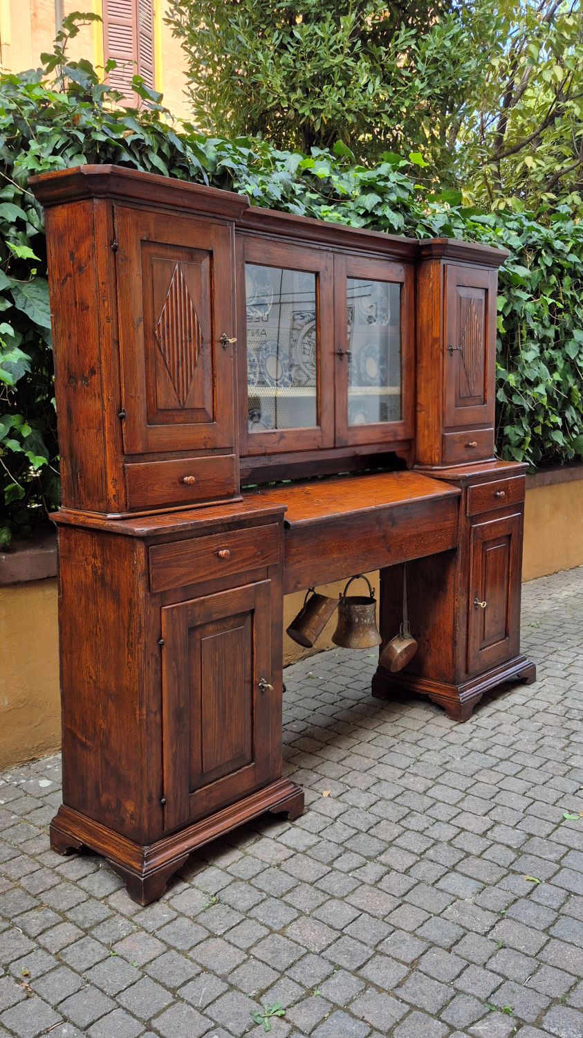 Credenza piattaia piemontese a ponte - immagine 2
