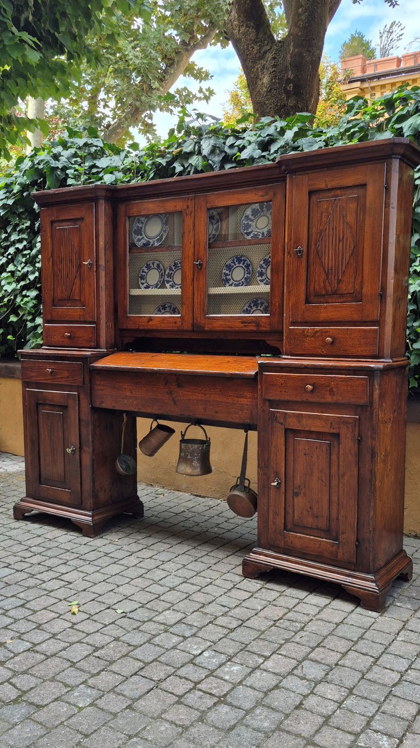 Credenza piattaia piemontese a ponte - immagine 6