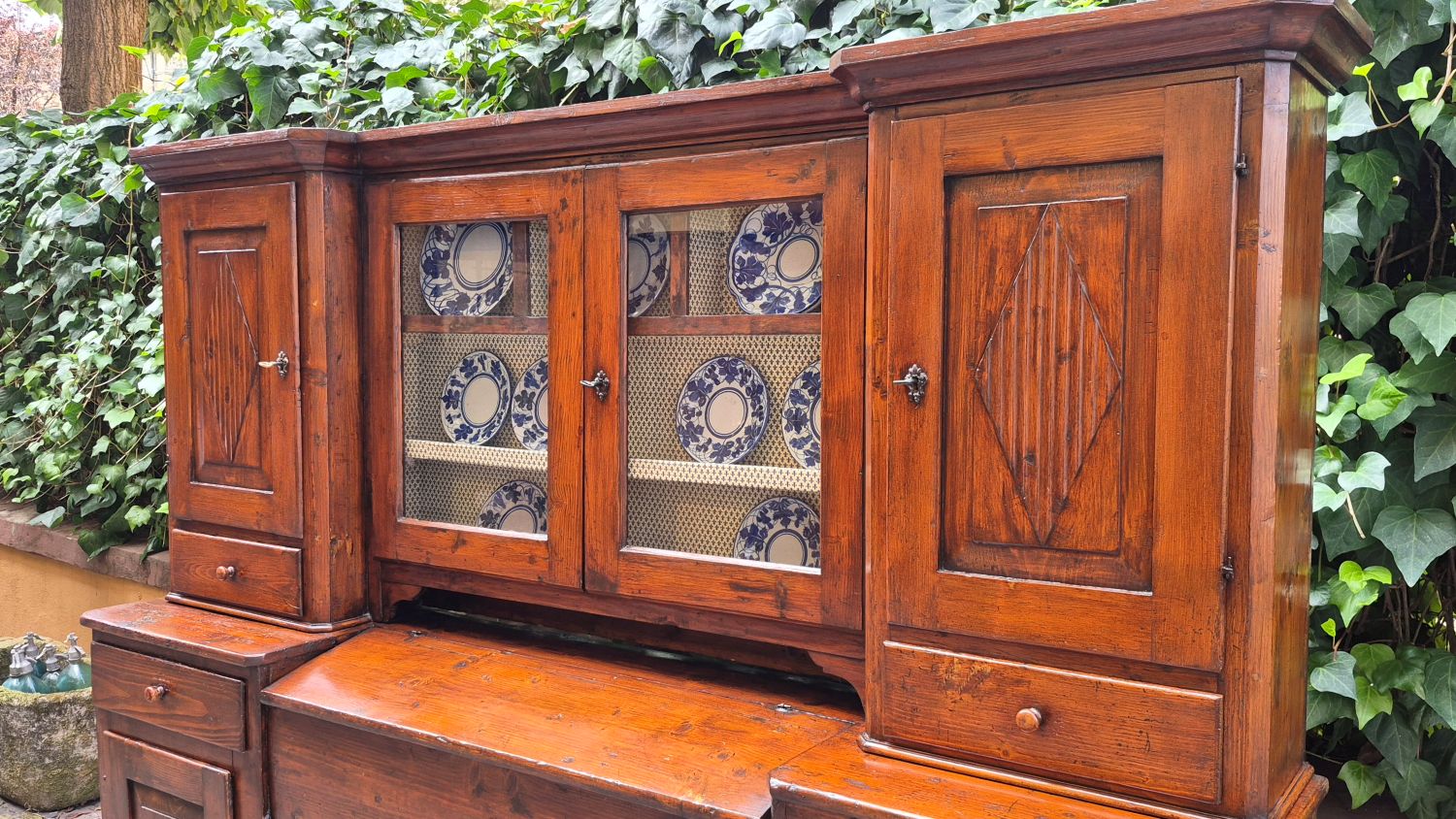 Credenza piattaia piemontese a ponte - immagine 7