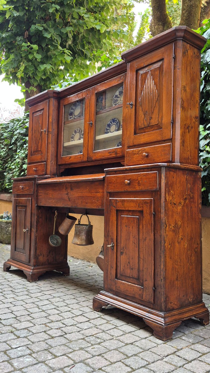 Credenza piattaia piemontese a ponte - immagine 8