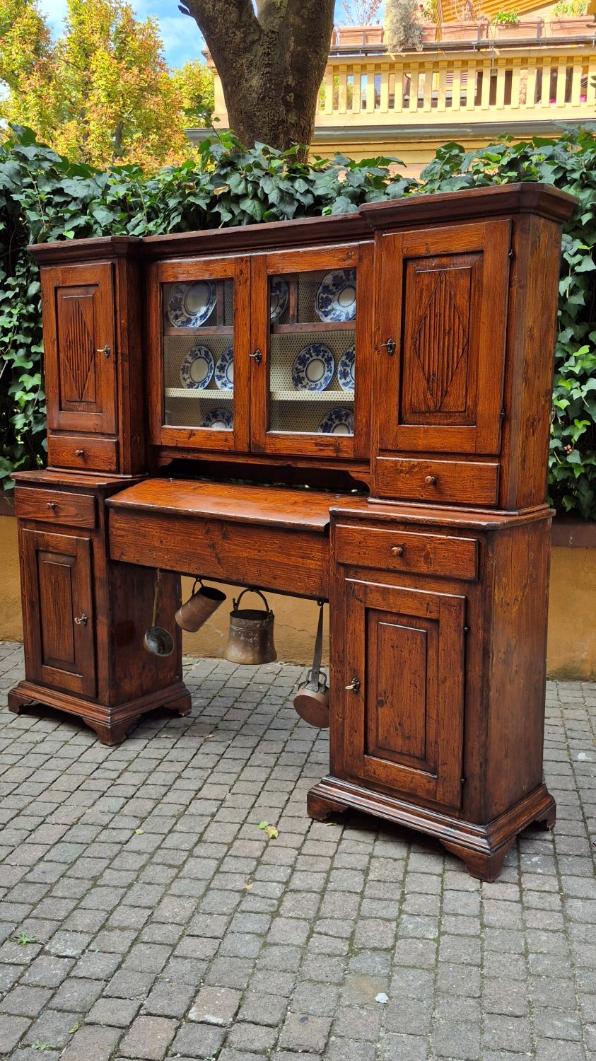 Credenza piattaia piemontese a ponte - immagine 10